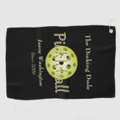 La Serviette de bal Dinking Dude Guy Pickleball (Horizontal)