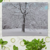 La serviette de cuisine de chêne d'hiver (Plié)