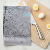 La serviette de cuisine de chêne d'hiver (Quart Plié)