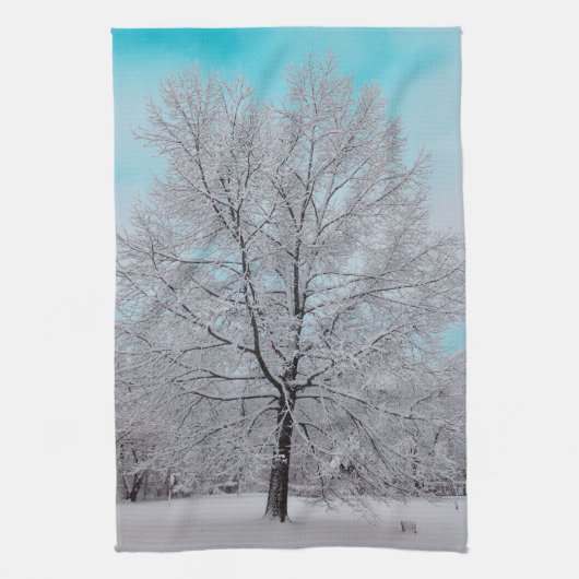 La serviette de cuisine de chêne d'hiver (Vertical)