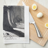 La serviette de cuisine du chaudron de la sorcière (Quart Plié)