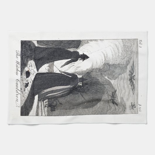 La serviette de cuisine du chaudron de la sorcière (Horizontal)