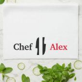 La serviette de cuisine personnalisée par chef (Plié)