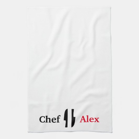 La serviette de cuisine personnalisée par chef (Vertical)