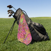 La serviette de golf Pink Daisy (Vert)