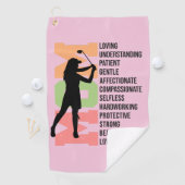 La serviette de golf Queen Mom (En situation)