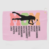 La serviette de golf Queen Mom (Horizontal)