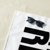 La serviette de plage de logo de délivrance de (En situation)