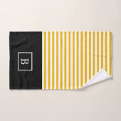 La serviette de rayure de monogramme a placé - la (Serviette à main)