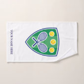 La serviette élégante de logo de tennis a placé (Serviette à main)