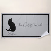 La serviette grise pour chats (Devant)