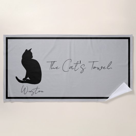 La serviette grise pour chats (Devant)