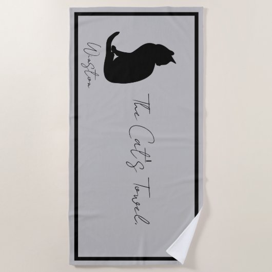 La serviette grise pour chats (Devant)