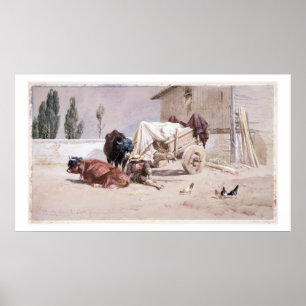 La Siesta: Scene in de oostelijke Pyreneeën, 1872 Poster