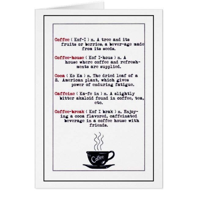 La signification du café (Devant)