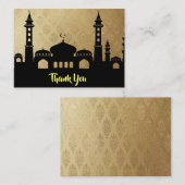 La Silhouette De La Mosquée Carte de remerciements (Devant / Derrière)