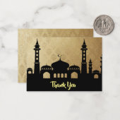 La Silhouette De La Mosquée Carte de remerciements (Devant/Arrière en situation)