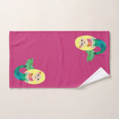 La sirène blonde personnalisée d'aluminium de Faux (Serviette à main)