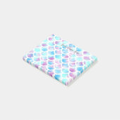 La sirène d'aquarelle mesure des notes de post-it (Incliné)