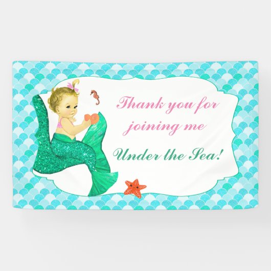 La sirène de bébé coupe la queue la bannière (Horizontal)