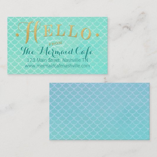 La sirène mesure le carte de visite (Devant / Derrière)