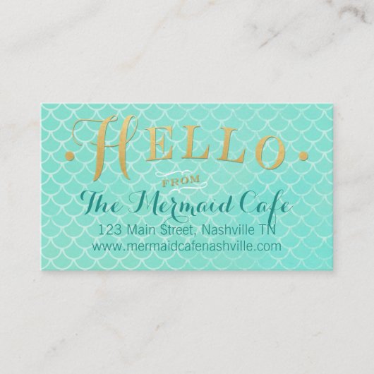 La sirène mesure le carte de visite (Devant)