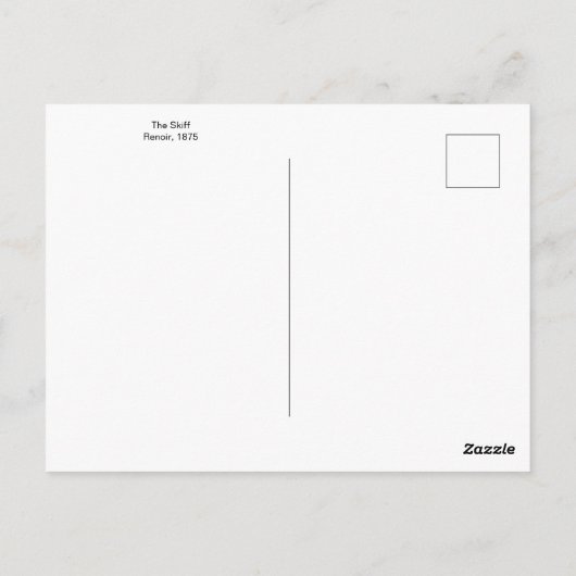 La Skiff de Renoir Carte postale (Dos)