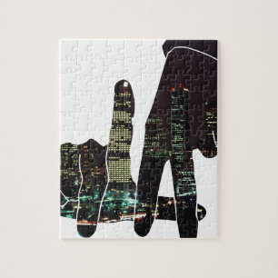 LA skyline handen Legpuzzel