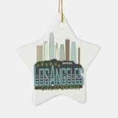 LA Skyline  Keramisch Ornament (Rechts)