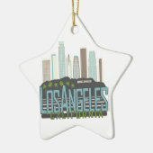 LA Skyline  Keramisch Ornament (Links)