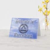 LA SOBRIÉTÉ EST TOUT CE QUI EST Sobre carte de réc (Fleur jaune)