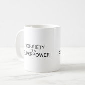 La Sobriété Est Un Superpouvoir Mug Minimaliste (Devant gauche)