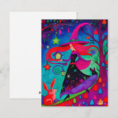 La sorcière de Noël 10 conception Carte de vacance (Devant / Derrière)