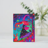 La sorcière de Noël Carte de vacances 10 modèles (Debout devant)