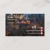 La sorcière d'Halloween dans le Carte de visite fo (Dos)