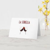 LA SORELLA (zus) ITALIAANSE BIRTHDAY Kaart (Gele Bloem)