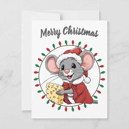 La souris de Noël obtient la carte de voeux au fro (Devant)