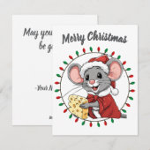 La souris de Noël obtient la carte de voeux au fro (Devant / Derrière)