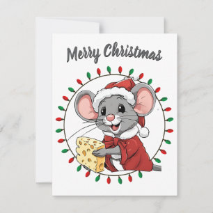 La souris de Noël obtient la carte de voeux au fro