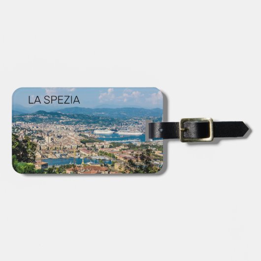 La Spezia Cityscape Ligurië Italië Vakantie Souven Bagagelabel (Voorkant horizontaal)