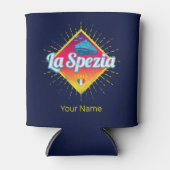 La Spezia Liguria Italy Retro Cruise Ship Blikjeskoeler (Voorkant)