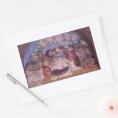 "LA STABLE DE NOËL" RECTANGULAIRE STICKER (Enveloppe)