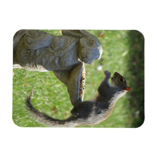 La statue de Hungry Squerrl et Bunny Magnet (Horizontal)