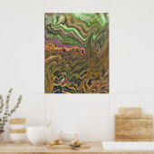 La Strada 1 Wild Green Gold Impression Abstraite (Cuisine)