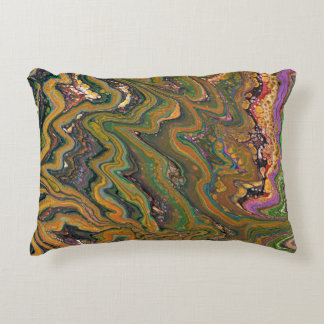 La Strada 2 Green Gold Geode Accent Coussin