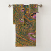 La Strada 2 Green Gold Geode Serviettes de bain Ab (En situation)