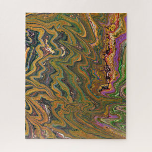 La Strada 2 groene en gouden Abstracte puzzel