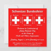 La Suisse, Suisse, Schweiz, invitation de Svizzera (Dos)