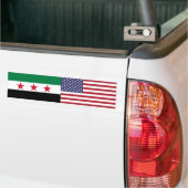 La Syrie et autocollant de drapeau des USA (Sur camion)