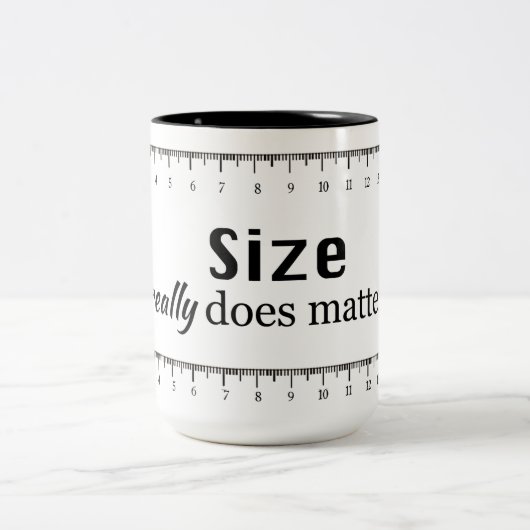 La taille vraiment importe tasse (Centre)